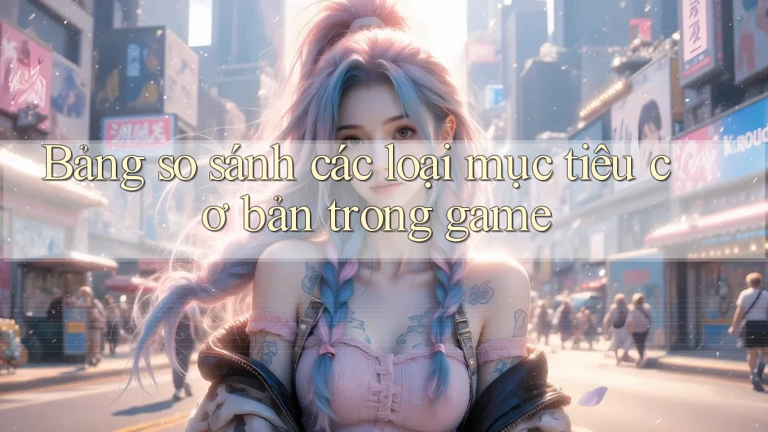 Bảng so sánh các loại mục tiêu cơ bản trong game Bảng so sánh các loại mục tiêu cơ bản trong game